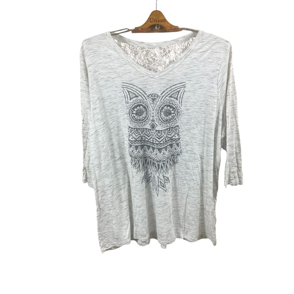 Faded Glory Owl Women’s Long Sleeve Shirt Size 3X